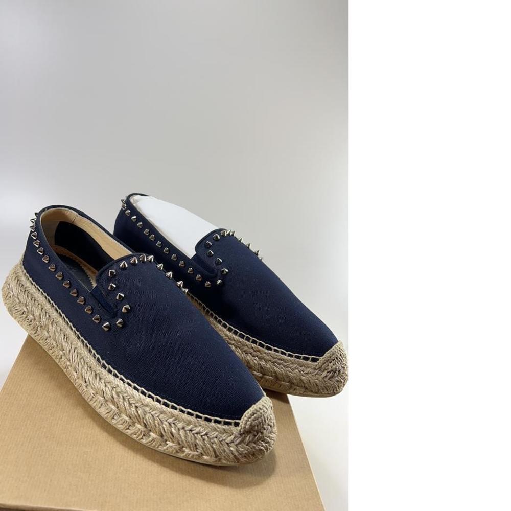 Espaboat WOMEN'S Navy Blue Spike Slip On Slides Shoes Espadrilles E161